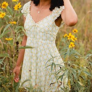 super cute urban outfitters mini floral dress!
